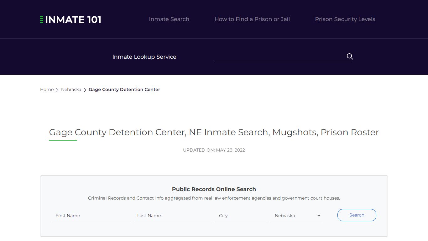 Gage County Detention Center, NE Inmate Search, Mugshots, Prison Roster ...